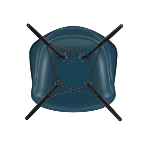 Cadeira de Braços Plástica Eames DAW / Base Ácer Preto
